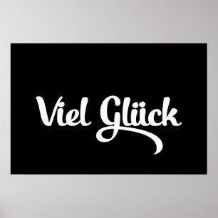 Poster Viel Glück Língua alemã com boa sorte