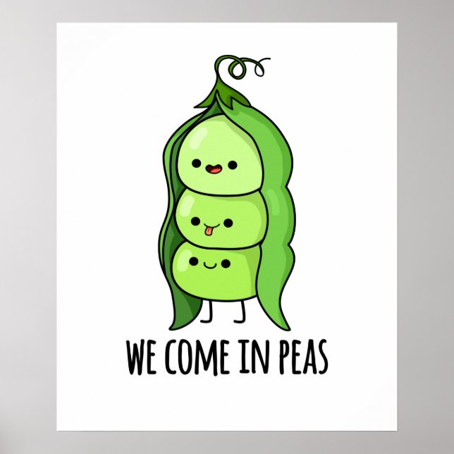 Poster Viemos Em Ervilhas Cutes Pea Pun (Frente)
