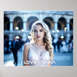 POSTER VIENA - ÁUSTRIA - EU AMO VIENA