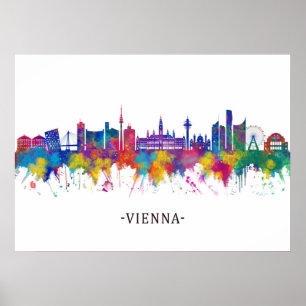 Poster Viena Áustria Skyline