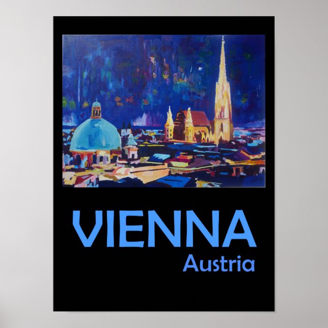 Poster Viena Áustria - Viagem (Frente)