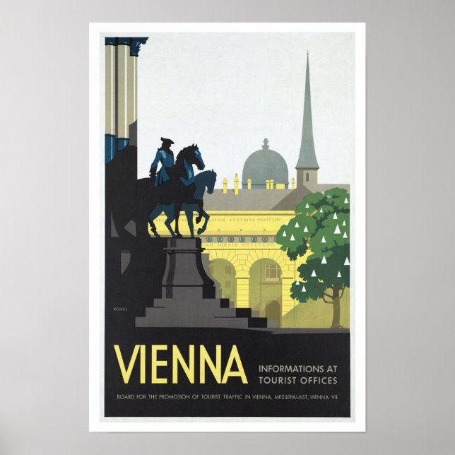 Poster Viena Áustria - Viagens vintage (Frente)
