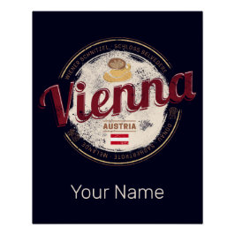 Póster Viena Áustria Vintage Capital Viennese Melange