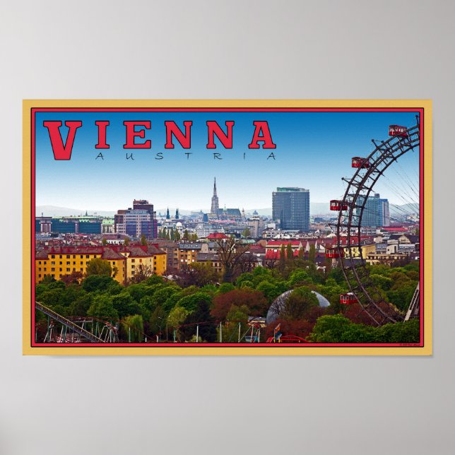 Poster Viena - paisagem urbana (Frente)