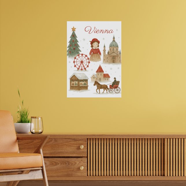 Poster Vienna Christmas Watercolor – Cozy (Sala de Estar 2)