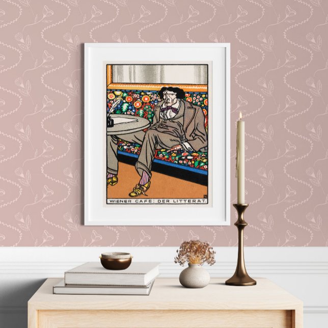 Poster Viennese Café: O Homem de Letras de Moriz Jung (Criador carregado)