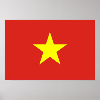 Póster Vietnã - Bandeira Vietnamita