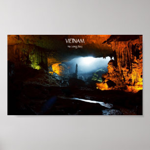Póster VIETNAM, baía longa do Ha
