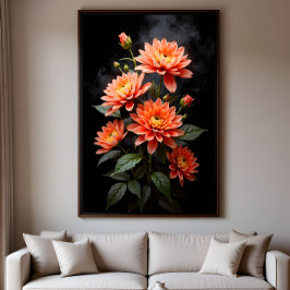 Póster Vietnamese Chrysanthemum on the Moon