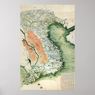 Póster VietnamPanoramic MapVietnam