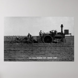 Póster View of a Big Steam Plow