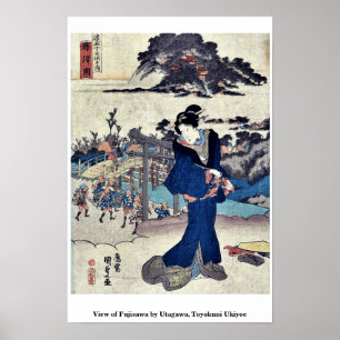 Póster View of Fujisawa by Utagawa, Toyokuni Ukiyoe