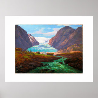 Poster View of Nigardsbreen in Jostedalen 1847 JCC Dahl 