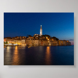 Poster View of Rovinj in the evening