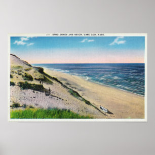 Póster View of Sand Dunes and the Beach