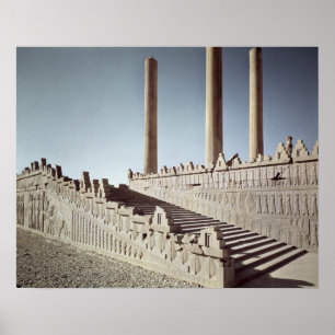 Póster View of the east staircase of the Apadana