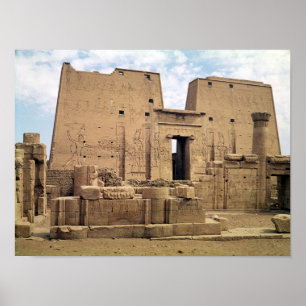 Póster View of the first pylon of the Temple of Horus
