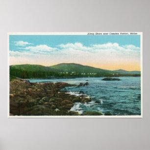 Poster View of the Shore near Camden Harbor