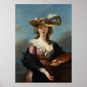 Poster Vigée Le Brun - Autorretrato Num Chapéu De Palha