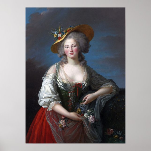 Poster Vigée Le Brun - Isabel de França Versalhes (Frente)