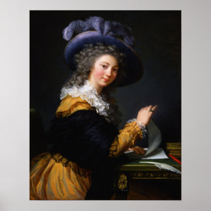 Poster Vigée Le Brun - Lady Dobrando Uma Carta