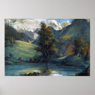 Poster Vigée Le Brun - Lago Challes E Mont Blanc