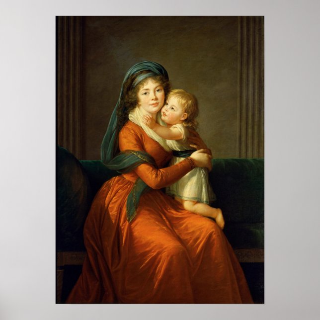 Poster Vigée Le Brun - Princesa Alexandra Golitsyna (Frente)