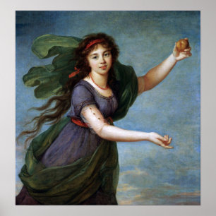 Poster Vigée Le Brun - Retrato De Uma Jovem Mulher