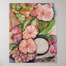Poster Vigia de aquarela com fruta estática
