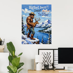 Poster Vigil de inverno: Vista de neve do Pé-Grande
