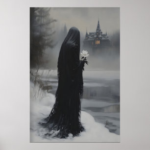 Poster Vigília da Viúva Bruxa pelo Lago Congelado Gótico