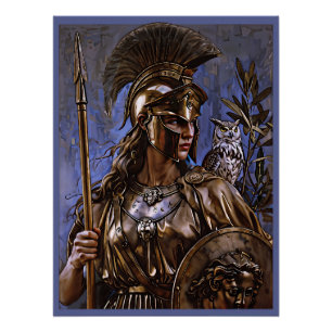 Póster "Vigília Eterna de Athena" Retrato Colorido