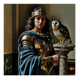 Póster Vigília Silenciosa de Minerva - Deusa Romana