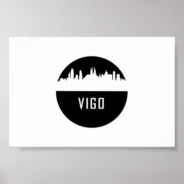Poster Vigo | cidades de Espanha (Frente)