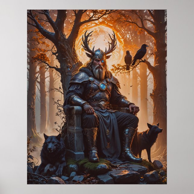 Poster Viking God Odin (Frente)