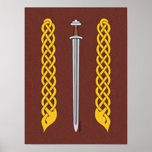 Póster Viking Sword and Plaitwork