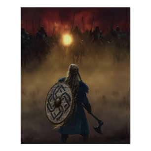 Póster Viking Warrior Enfrenta Perigo