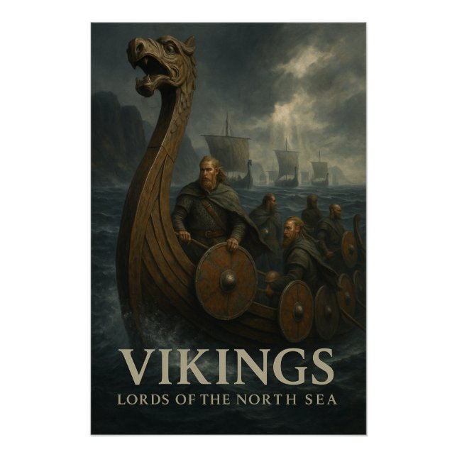 PÓSTER VÍKINGS — SENHORES DO MAR DO NORTE (Frente)