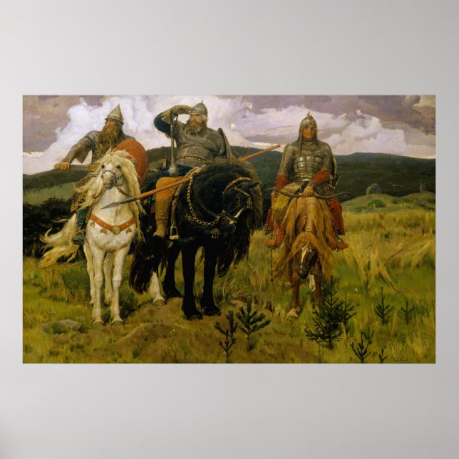Poster Viktor Vasnetsov, Б о г а т ы и р (Frente)