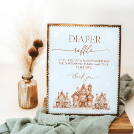 Poster Vila de Natal Fralda de inverno Raffle