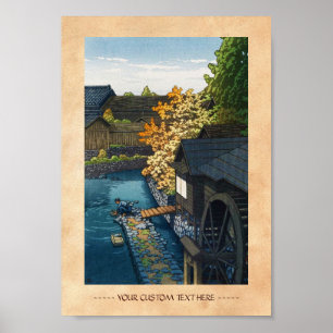 Poster Vila Kawanishi, Prefeitura de Tochigi Hasui Kawase