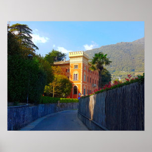 Poster Villa de Herra Lenno Lake Como Itália