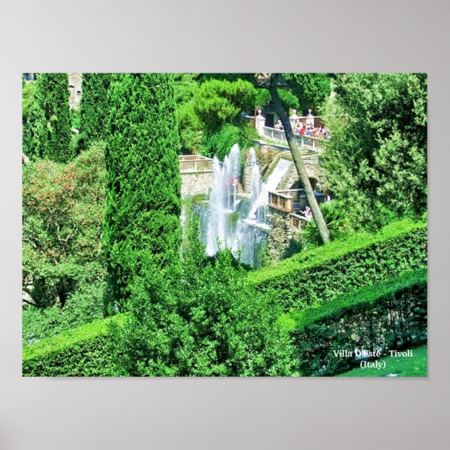 Póster Villa D'Este - Tivoli (Itália) (Frente)