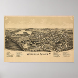 Poster Village of Wappingers Falls Town Map