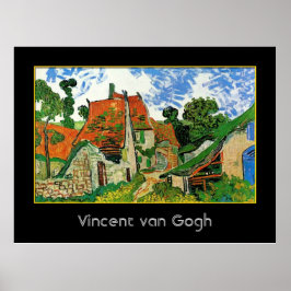 Póster Village Street em Auvers, Vincent van Gogh