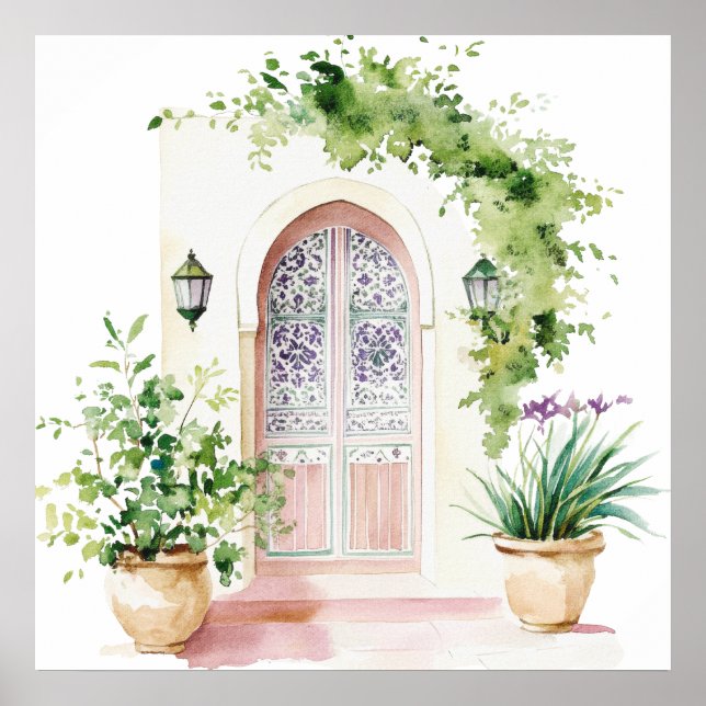 Poster Village Watercolor Boho (Frente)