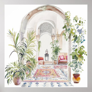 Poster Village Watercolor Boho
