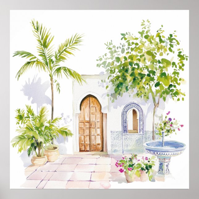 Poster Village Watercolor Boho (Frente)