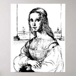 Poster Villager Monalisa art