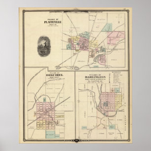 Póster Villages of Platteville, Boscobel and Darlington